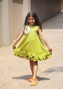 Lime Charm Cotton Dress