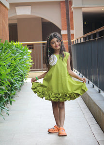 Lime Charm Cotton Dress