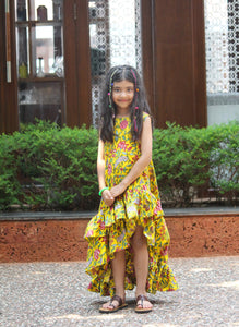 Girls Flamenco Blossom High-Low Dress