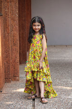 Load image into Gallery viewer, Girls Flamenco Blossom High-Low Dress
