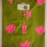 Load image into Gallery viewer, Lotus Blooms Ethnic Kurta Payjama for girls - Green
