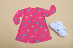 Load image into Gallery viewer, Little Clouds Pink Nightie for girls
