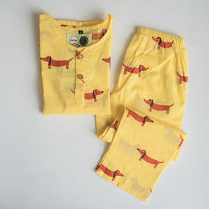 A Dog's Life Yellow Night Dress for kids