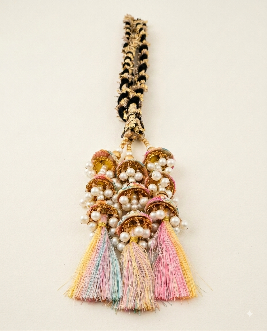 Multicoloured parandi hair accessory