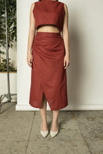 Load image into Gallery viewer, Draped Wrap-Around Skirt
