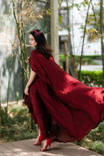 Load image into Gallery viewer, AARNA DRAPE SKIRT AND CAPE SET
