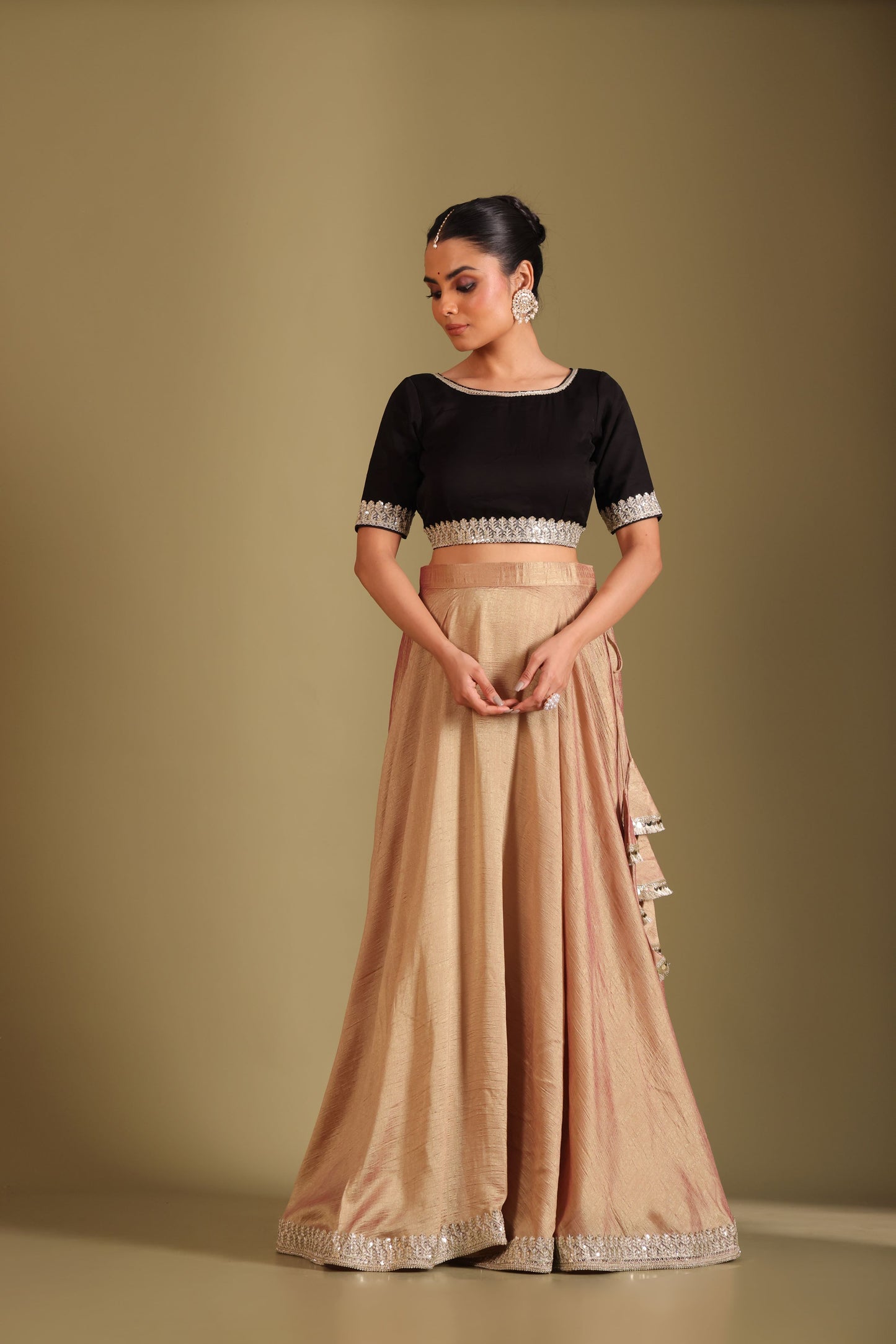 Jhalak Blouse with Lehenga and Dupatta- set of 3