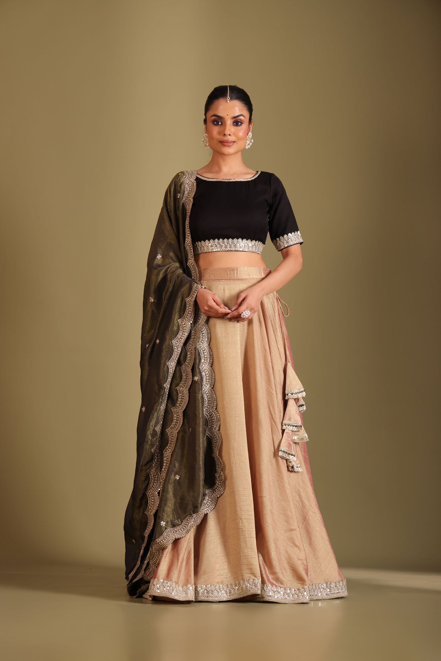 Jhalak Blouse with Lehenga and Dupatta- set of 3