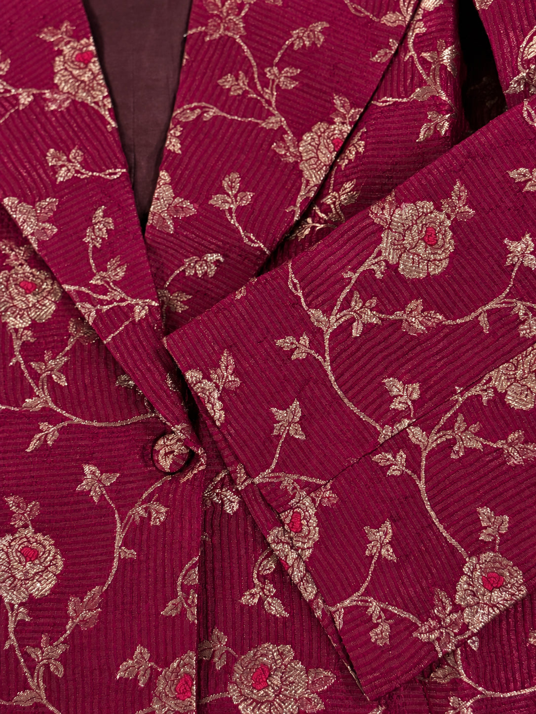 Wine Purple Women's Jacket Set