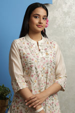 Load image into Gallery viewer, OFF WHITE EMBROIDERED KURTA
