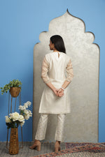 Load image into Gallery viewer, OFF WHITE CHANDERI KURTI
