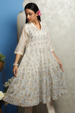 Load image into Gallery viewer, OFF WHITE CHANDERI ANARKALI
