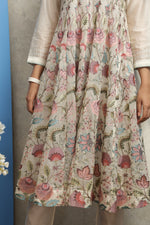 Load image into Gallery viewer, OFF WHITE EMBROIDERED ANARKALI
