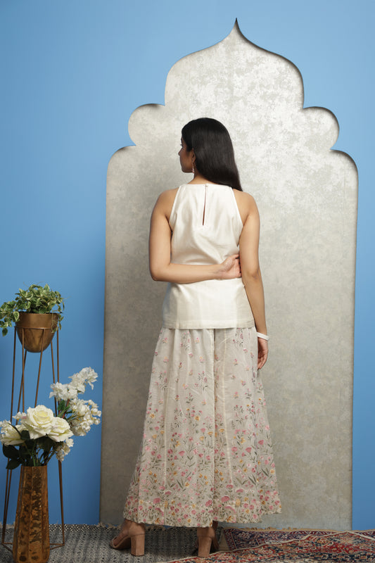 OFF WHITE CHANDERI PALLAZO