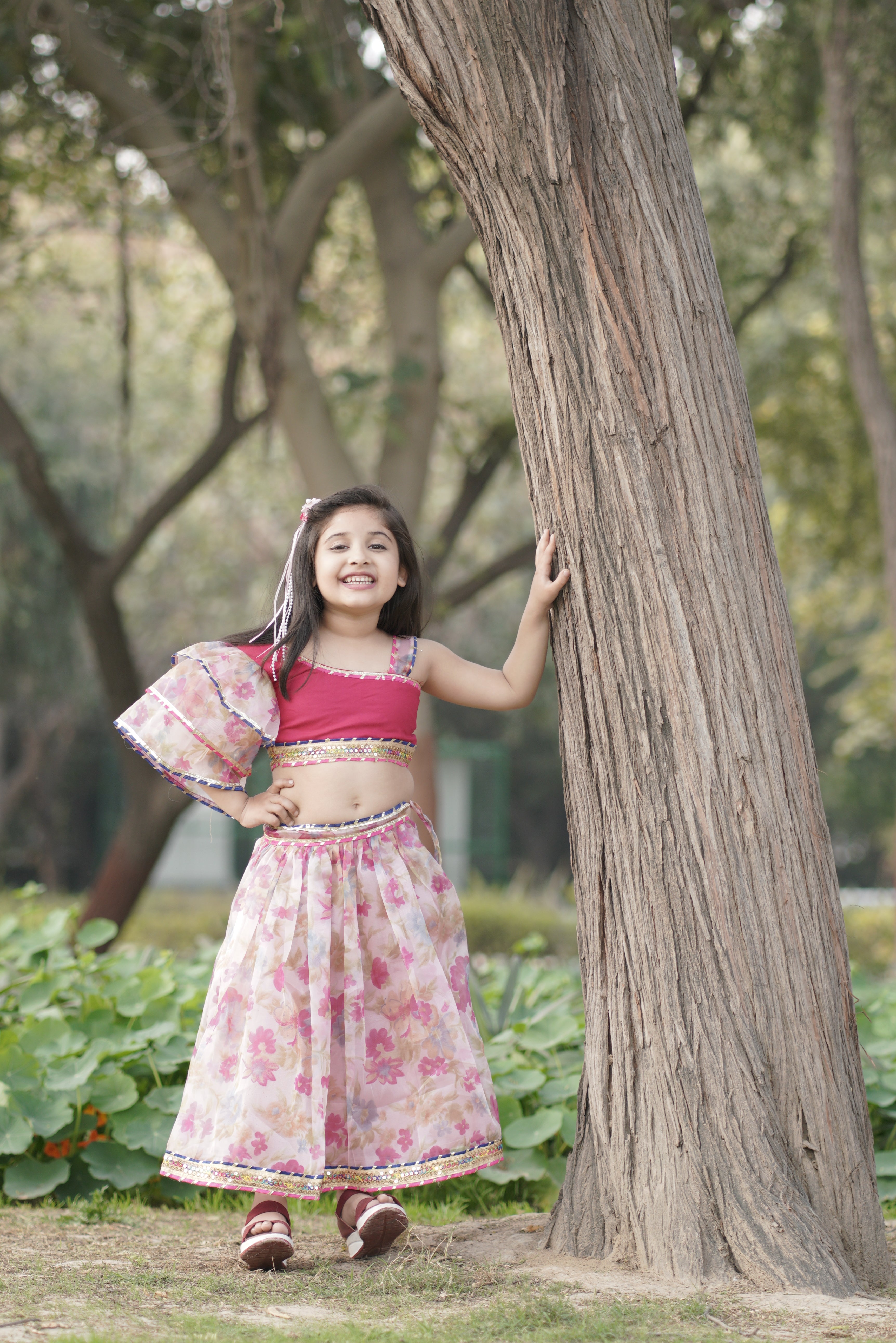 Varahai Organza Lehenga