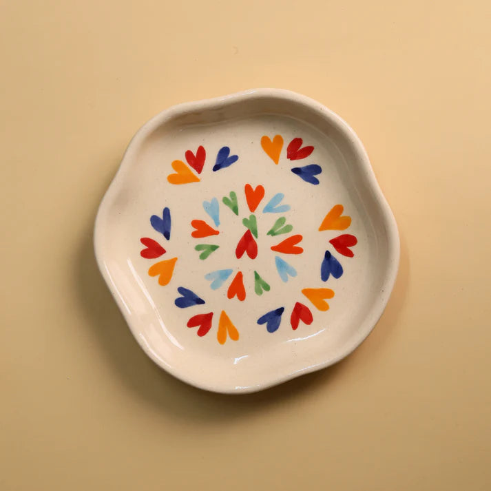 LOVEISLOVE Coffee Mug Snack Dessert Plates Set of Three