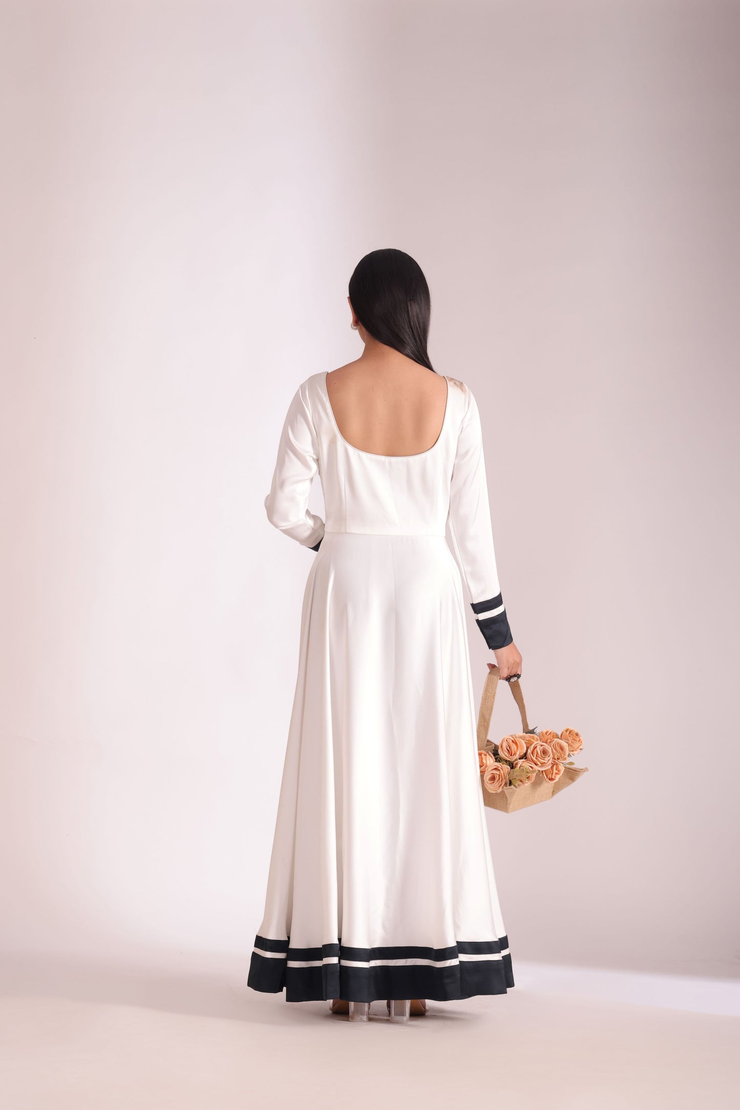 Jhalak White Anarkali with Chooridar and Dupatta- set of 3