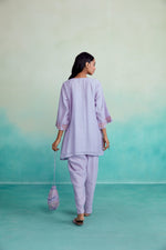 Load image into Gallery viewer, Ethereal kurta set - Lavender Hand embroidered Dhoti Kurta set
