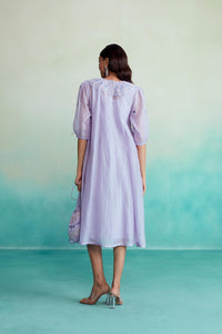 Mystique dress - Lavender Hand embroidered panelled Dress