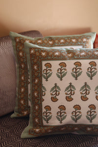 Green Motif Cushion Cover - set of 2