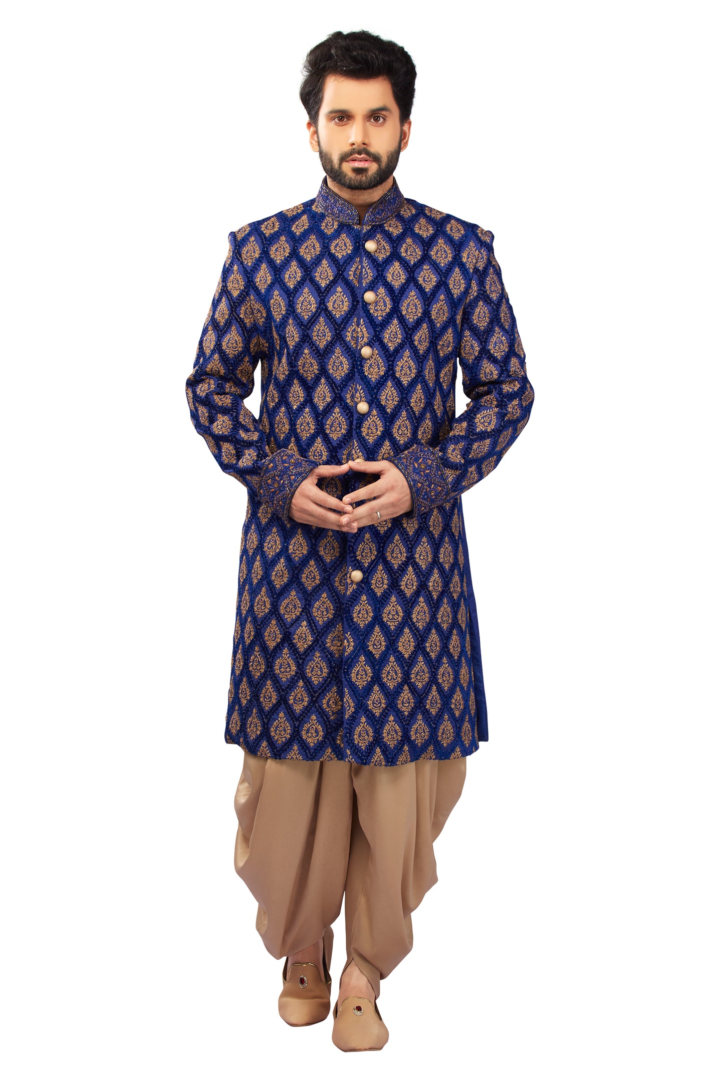 Royal Blue Sherwani Set for Men