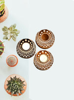 Load image into Gallery viewer, Wooden Round Tea Light Holder
