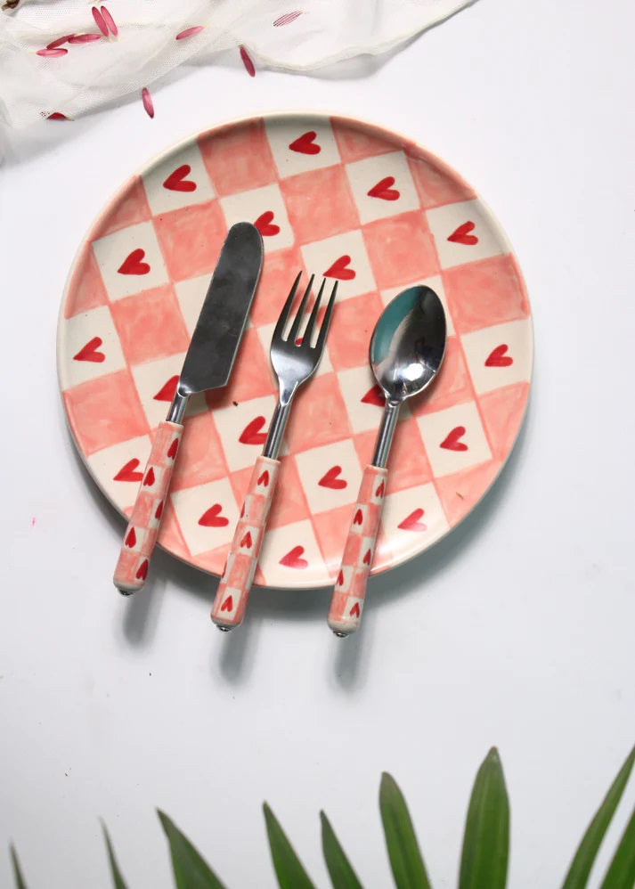 Chequered Heart - Set of 2 Plates