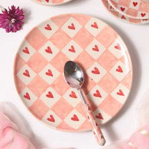 Chequered Heart - Set of 2 Plates