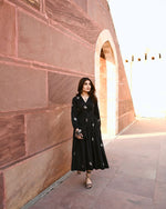 Load image into Gallery viewer, Sara Bug Black Embroidered Maxi Dress
