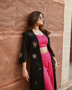 Kashvi Star Black Sequin Embroidered Cover-up