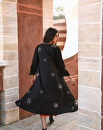Load image into Gallery viewer, Kashvi Star Black Sequin Embroidered Cover-up
