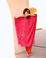 Load image into Gallery viewer, Soha Pink Embroidered Kaftaan Two-Piece Set
