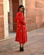 Load image into Gallery viewer, Reva Bug Red Embroidered Cover-up
