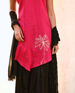 Visha Sequin Embroidered Kurta-Sharara with Dupatta
