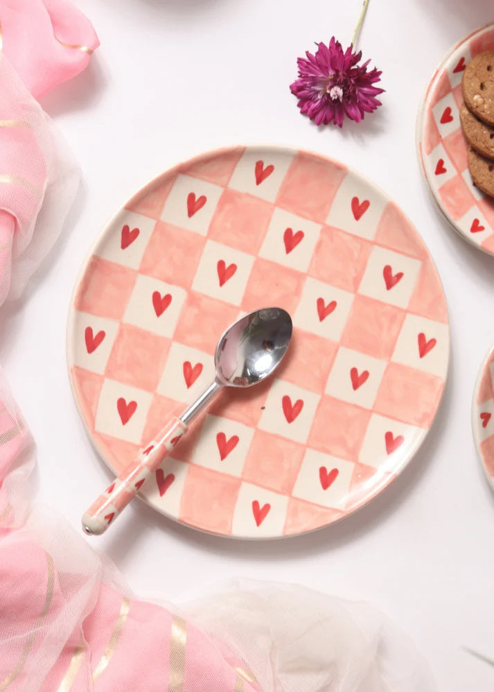 Chequered Heart - Dinner Plates