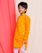 Load image into Gallery viewer, BOUIN EMBROIDERED KURTA, YELLOW
