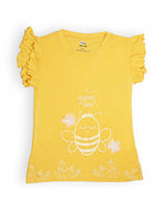 Load image into Gallery viewer, Queen Bee Yellow Frill Top
