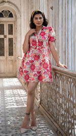 Load image into Gallery viewer, GULBARG LINEN TIER DRESS
