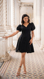 Load image into Gallery viewer, TOKYO PURE LINEN DRESS IN BLACK
