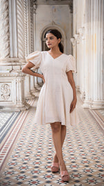 Load image into Gallery viewer, NAPLES PURE LINEN DRESS IN BEIGE
