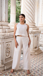 Load image into Gallery viewer, BEIGE PURE LINEN CO-ORD SET

