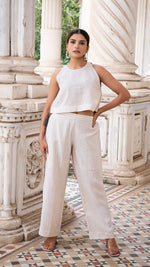 Load image into Gallery viewer, BEIGE PURE LINEN CO-ORD SET
