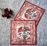 Load image into Gallery viewer, Red Floral Cushion Cover
