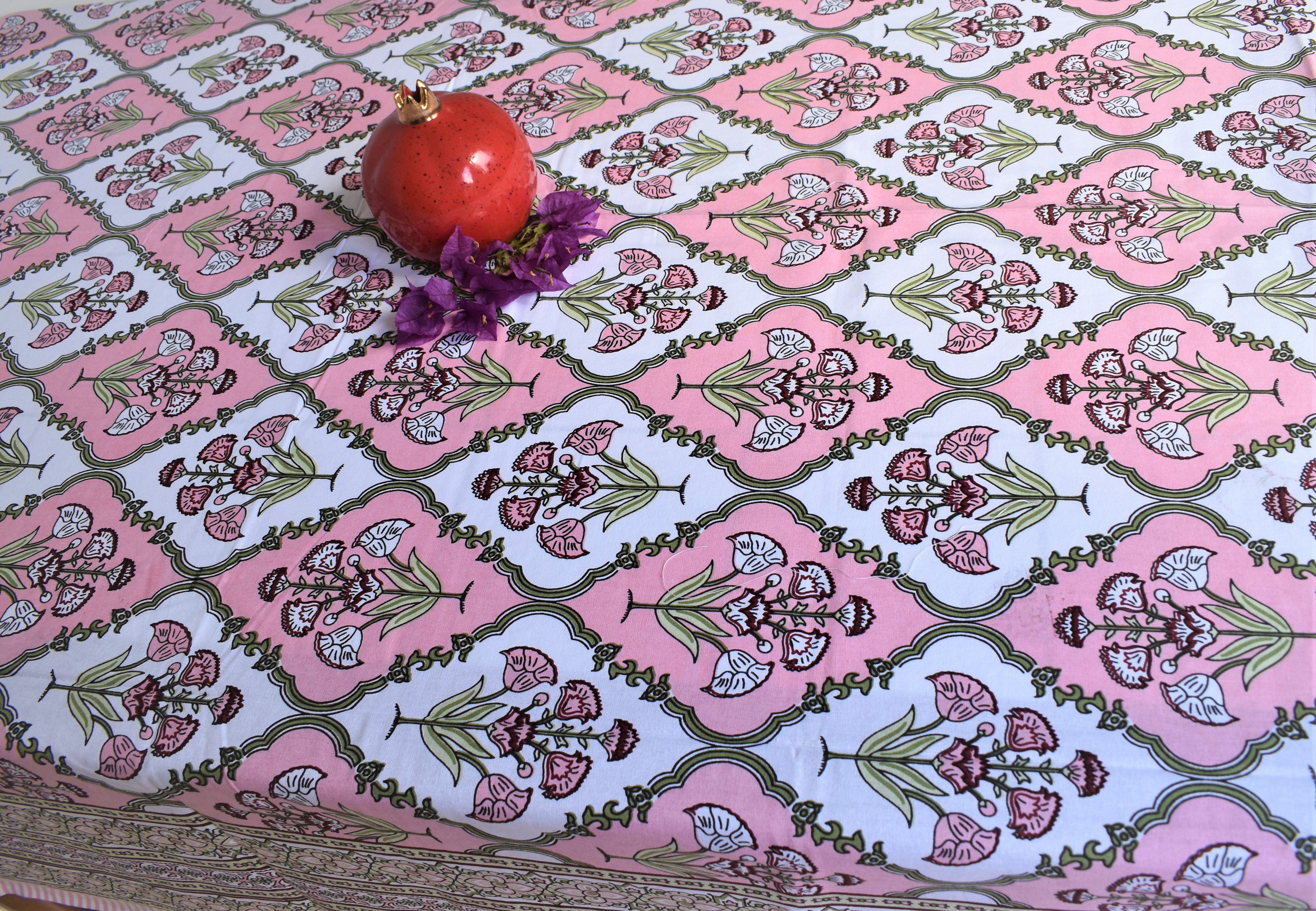 Gulmohar Table Cover Pink