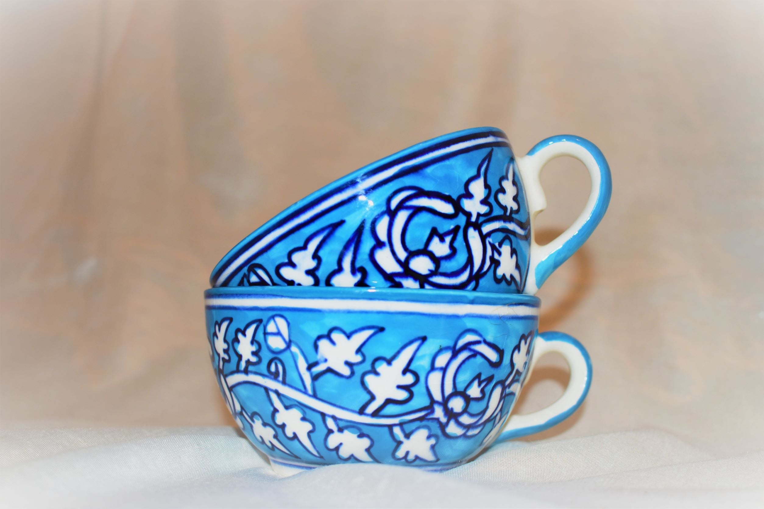 Zaza Blue Pottery Cups
