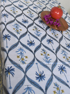 Palm Table Cover Blue