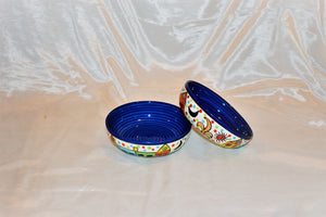 Marilee Blue Pottery Salad Bowls