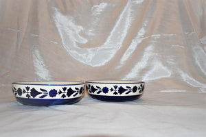 Odeta Blue Pottery Salad Bowls