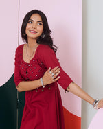 Load image into Gallery viewer, Naina Mirror Work Maxi Dress
