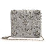 Load image into Gallery viewer, Silver Nagma clutch
